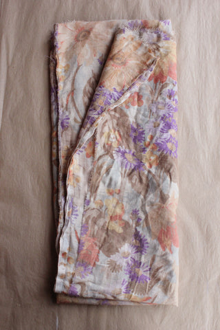 Time Softened Twenties Floral Cotton Panel