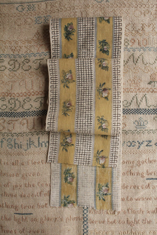 Faded French Ditsy Cotton Narrow Striped Length