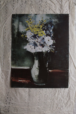 Old Print - Vlaminck - Forsythia and Anemones