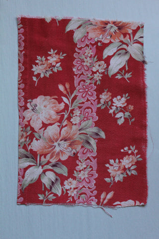 Old French Printed Cotton Panel (Q)