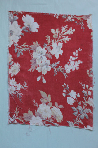 Old French Printed Cotton Panel (Q)
