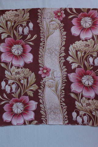 Old French Printed Cotton Panel (Q)