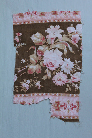 Old French Printed Cotton Panel (Q)