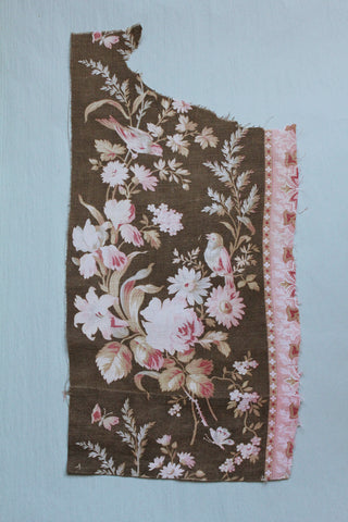 Old French Printed Cotton Panel (Q)