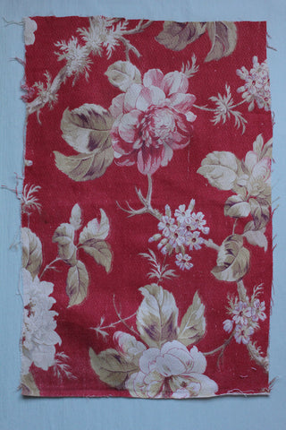 Old French Printed Cotton Panel (Q)