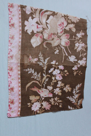Old French Printed Cotton Panel (Q)