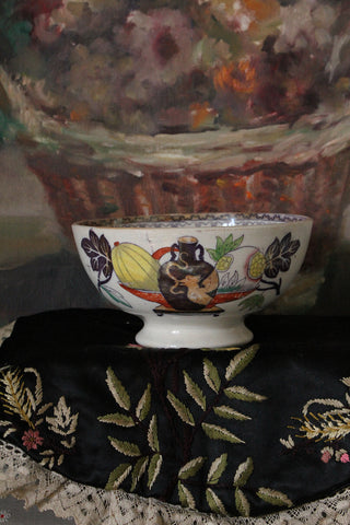 Beautiful Old Hand Painted Floral Bowl