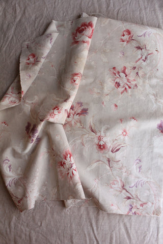 Reclaimed Panel of French Cotton Floral Fabric