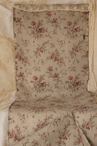 Old Reclaimed Printed French Cotton & Silk Panel