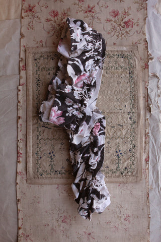Old French Printed Cotton Frill