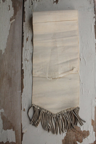 Old Silk Panel with a Metal Fringe