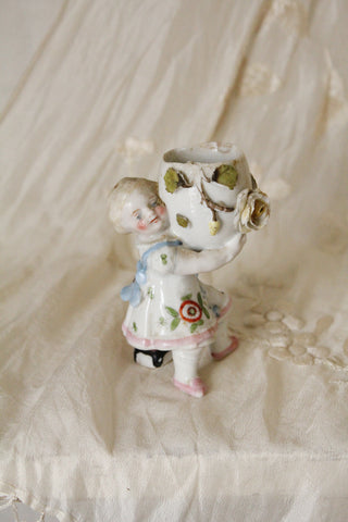 Little Girl & Rose Bowl Egg Cup