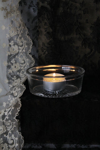 Decorative Glass Dish with Tea light (No.1)