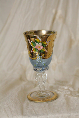 Sweet Ornate Floral Liqueur Glass