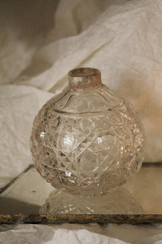 Beautiful Antique Cut Glass Perfume Bottle - design one