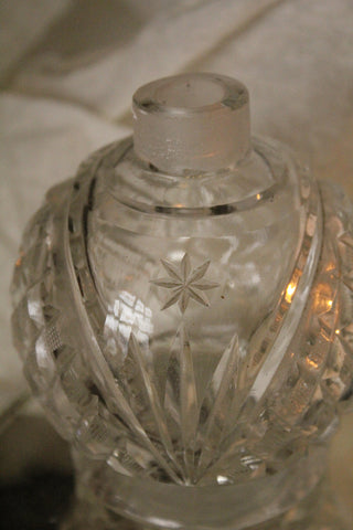 Beautiful Antique Cut Glass Perfume Bottle - design two