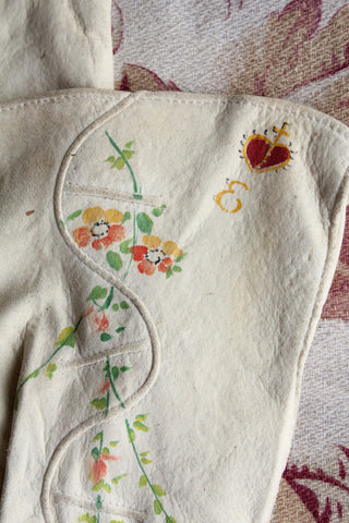 A Pair of Hand Painted French Dress Gloves