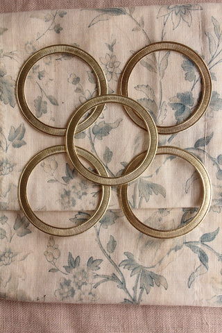 Vintage French Greetings Appliques - Five Gold Rings