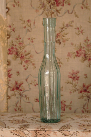 Old Green Glass Liquer Bottle