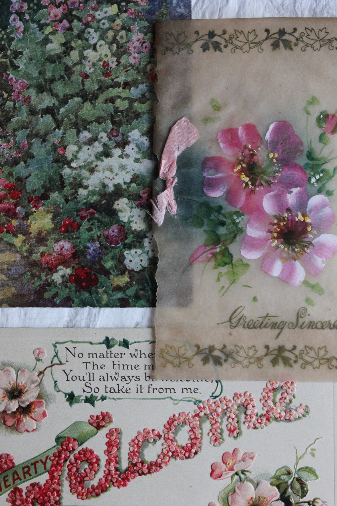 Reclaimed Panels from old Greetings Cards (collection 14)