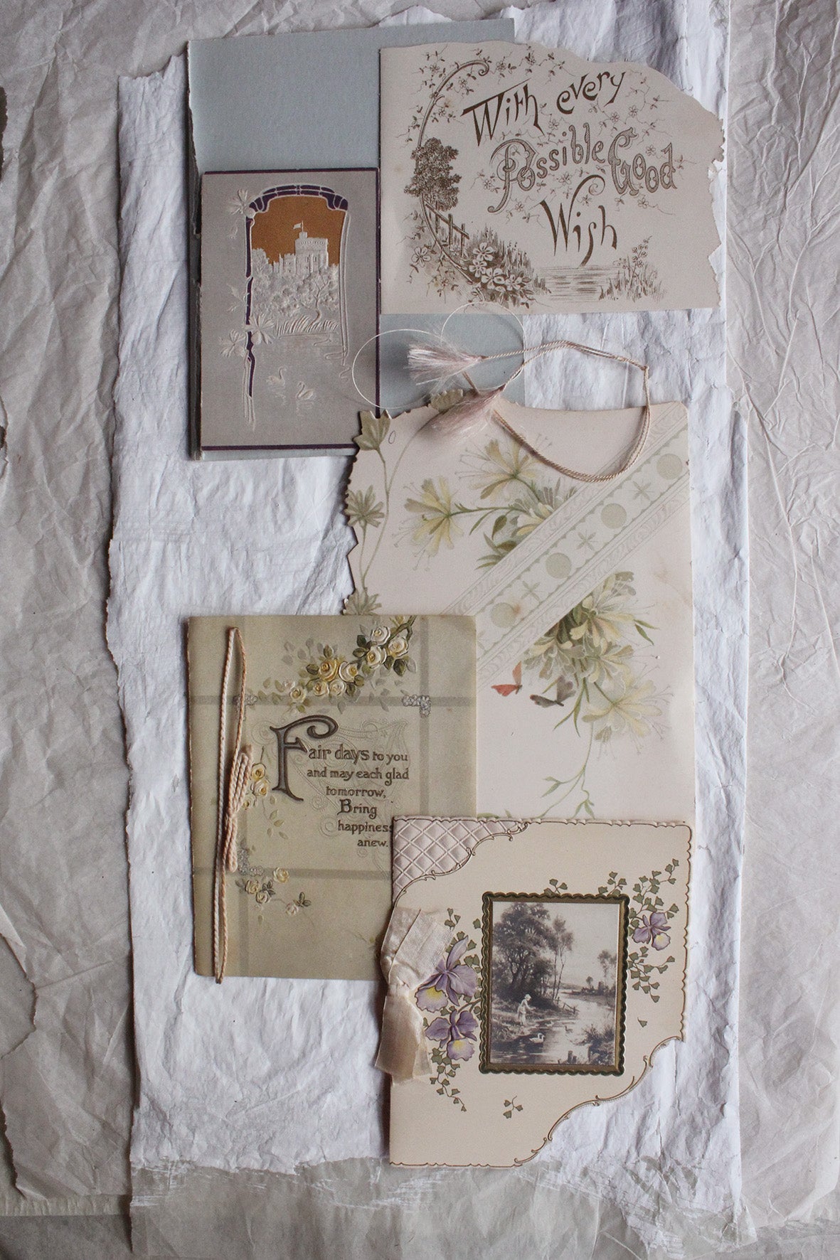 Reclaimed Panels from old Greetings Cards (collection 8)