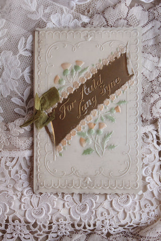 Old Collectable Embossed Birthday Card