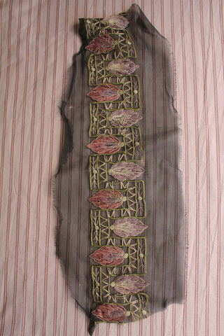 Art Deco Hand Embroidered Panel