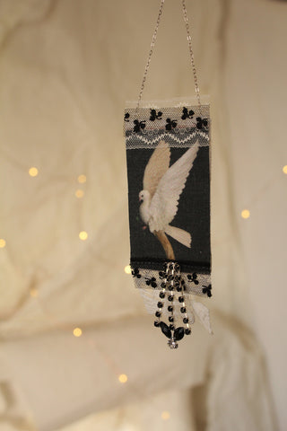 Dove & Sentiment - Hand Made Decoration - twelve