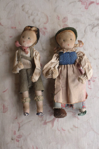 Old Hand Made Hansel & Gretel Dolls