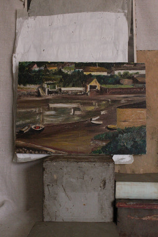 Vintage Thirties Expressional Oil - The Sleeping Harbour
