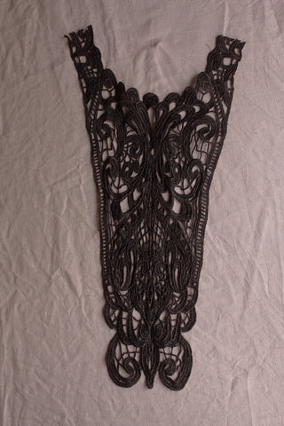 Guipure Style Black Lace Insert