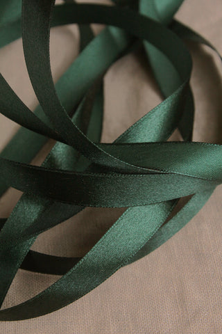 Double Satin Vintage Ribbon - Jewel Green