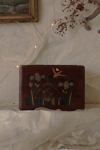 Vintage Perfectly Imperfect Lacquered Jewellery Box