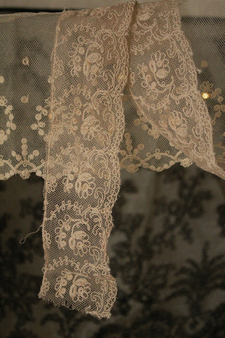 Beautiful Floral Couched Old Lace