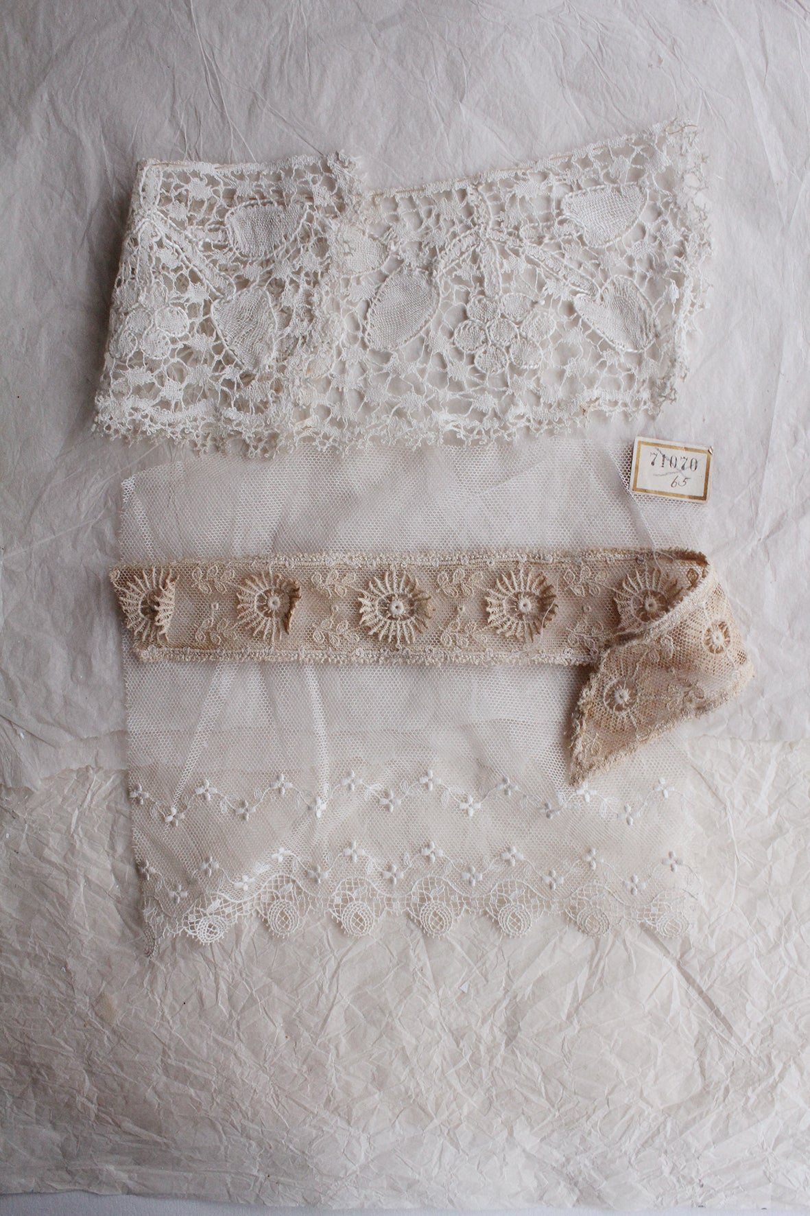 Collection of Antique Lace Samples - B1