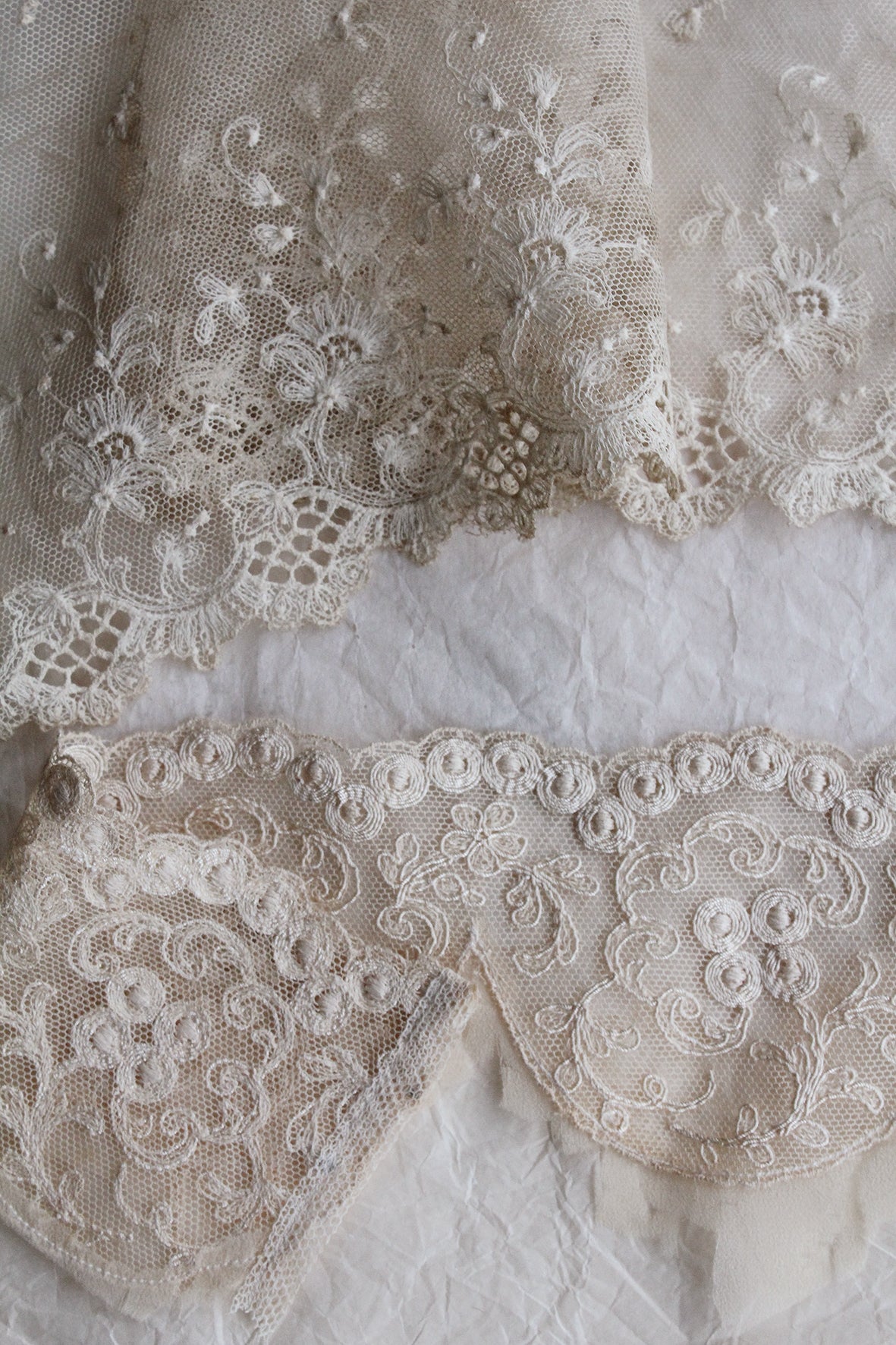 Collection of Antique Lace Samples - B3