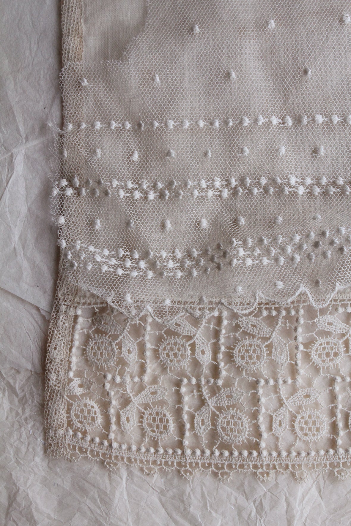 Collection of Antique Lace Samples - B4