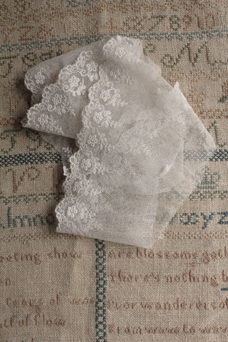 Reclaimed Netted Embroidered Lace Edging