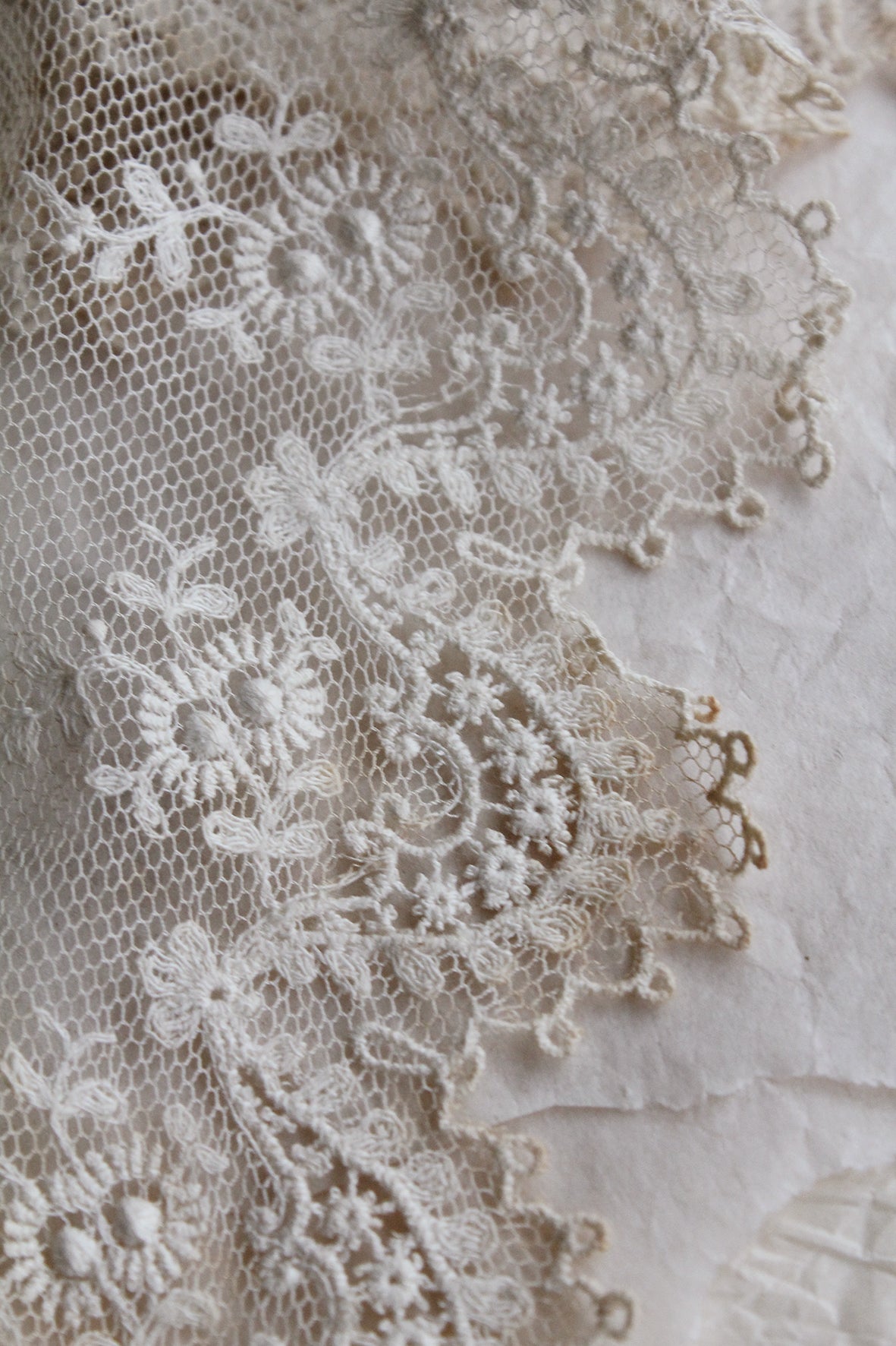 Antique Scalloped Lace Bridal Sample