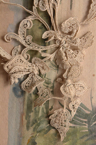 Beautiful Rare Example of Schiffli Linen Lace