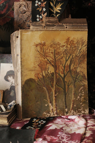 Reclaimed Autumn Canvas Oil Painting Panel - No.1