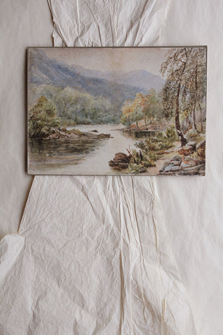 Gentle Old Watercolour - Rivers Edge