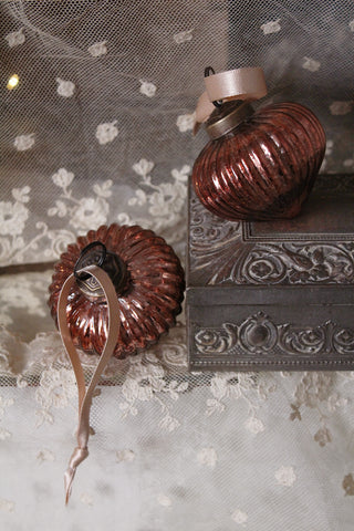 Beautiful Lustre Glass Lantern Decorations - Copper