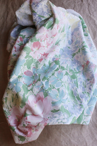 Large Floral Cotton Panel - Pastels