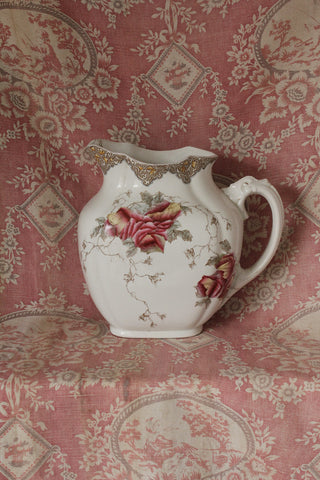 Beautiful Old Large Doulton Burslem Water Pitcher - Roses