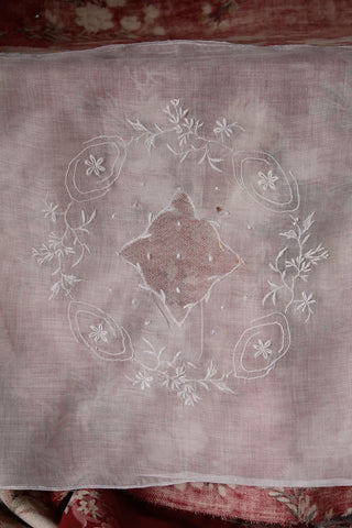Delicate Embroidered Lawn Handkerchief/Mat