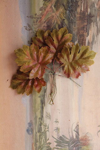 Old Waxed Paper Millinery Leaves - Set 2
