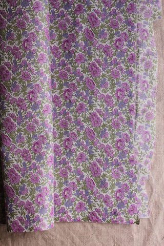 Vintage Liberty Fabric With Small Flaws- Purples & Green
