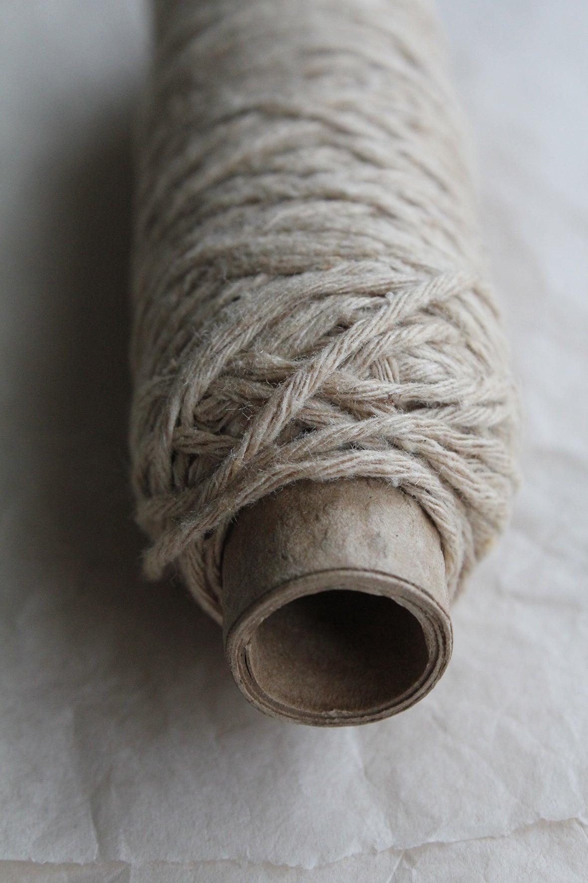 Old Spool of Twisted Flax Linen