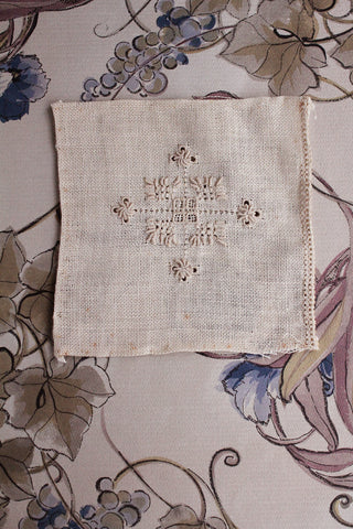 Old Drawn Threadwork - Linen Sampler -  No.2